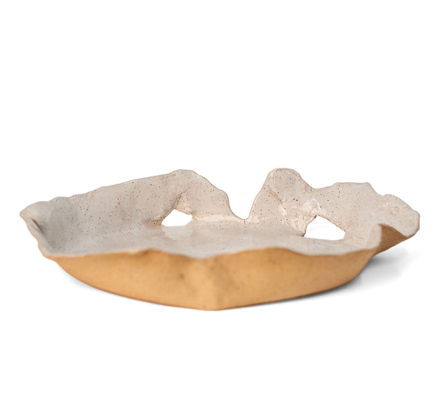 White-glaze interior ceramic bowl, J Schatz