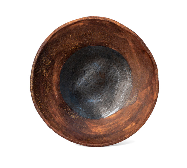 One-of-a-kind glazed stoneware Geometria bowl, glaze 2 over 30, J Schatz