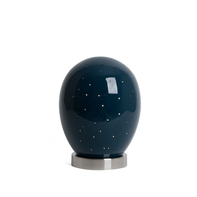 midnight blue ceramic Star Egg nightlight, J Schatz