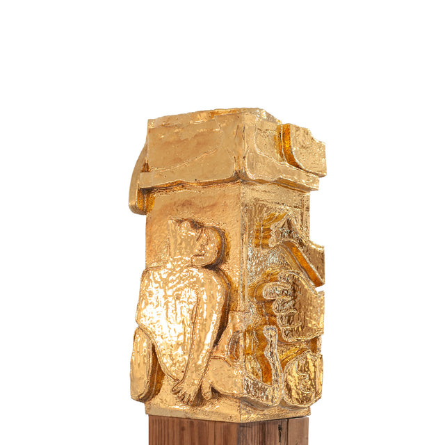 Figures of Presence Totem 6, 2026, ceramic and wood sculpture by Jim Schatz and Peter Souza Jr.