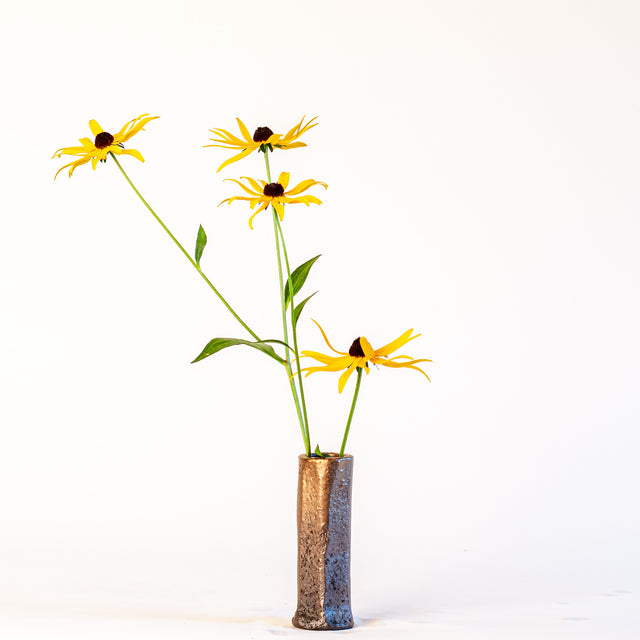 Textured Bud Vases in Bronze
