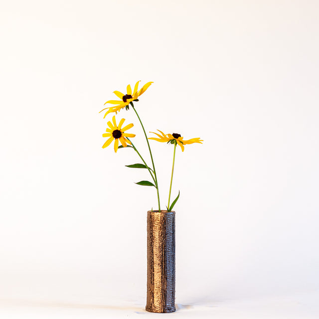 Textured Bud Vases in Bronze