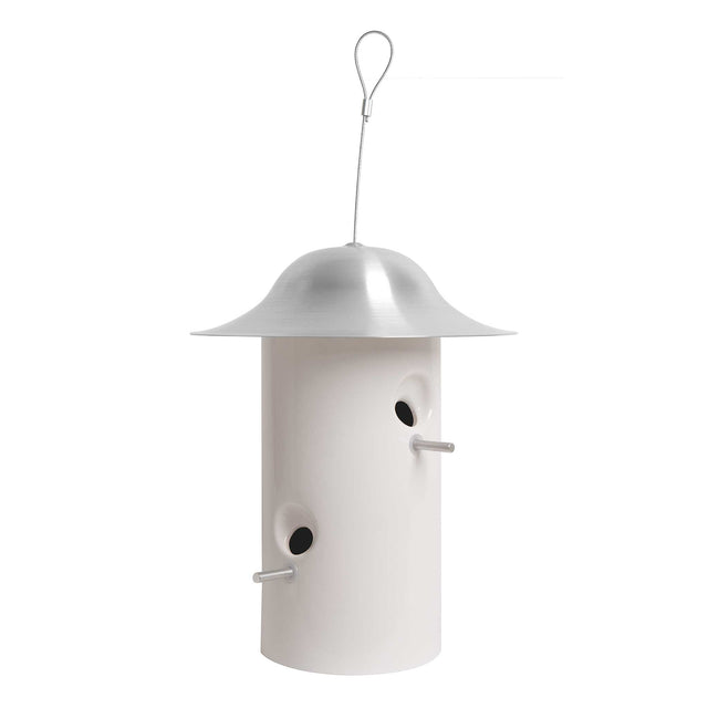 J Schatz Bright White Bistro Bird Feeder