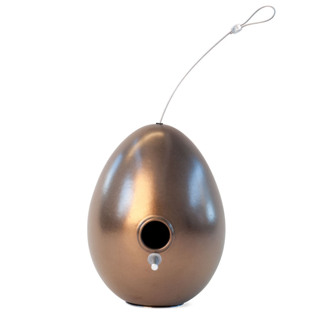 J Schatz Egg Bird House in Bronze