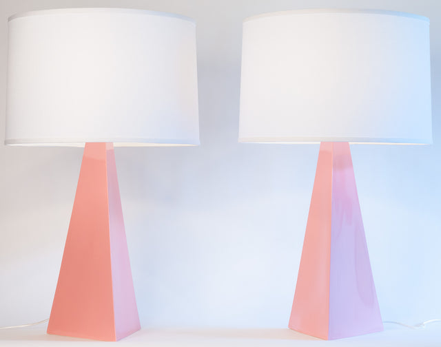 Pyramid Lamp Pair