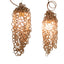 Ceramic chain pendant lamps, detail of hand-rolled stoneware links and fabric cord, by Peter Souza Jr., J Schatz