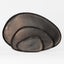 Black Amorphous Platter Set — three hand-formed speckled stoneware platters in a hand-glazed black finish, handmade in Detroit by J Schatz.