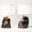 Metallic Black Amorphous Lamp Pair