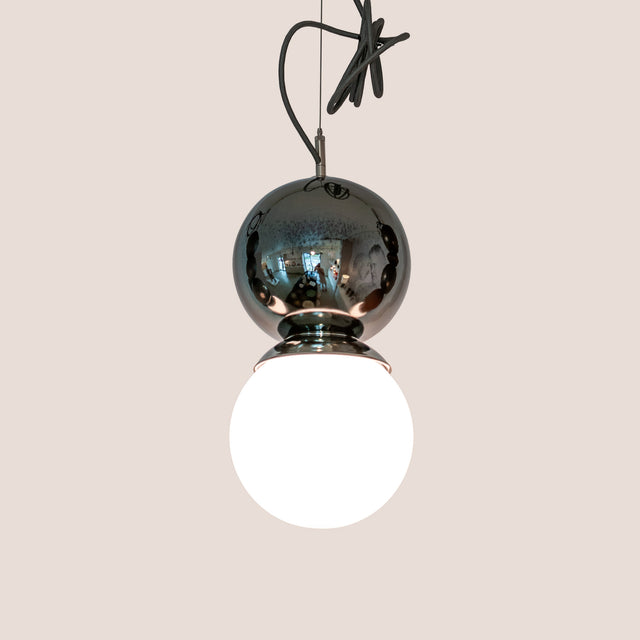 Dot Dot Dot Pendant Metallic Edition in Platinum — single sphere