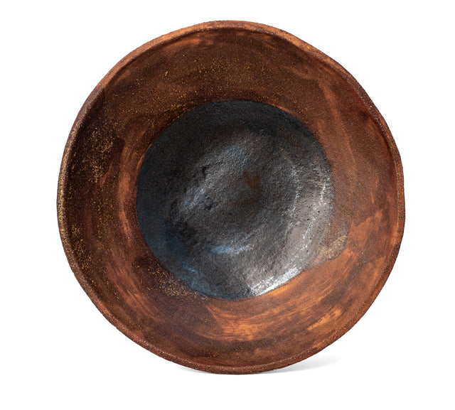 One-of-a-kind glazed stoneware Geometria bowl, glaze 2 over 30, J Schatz