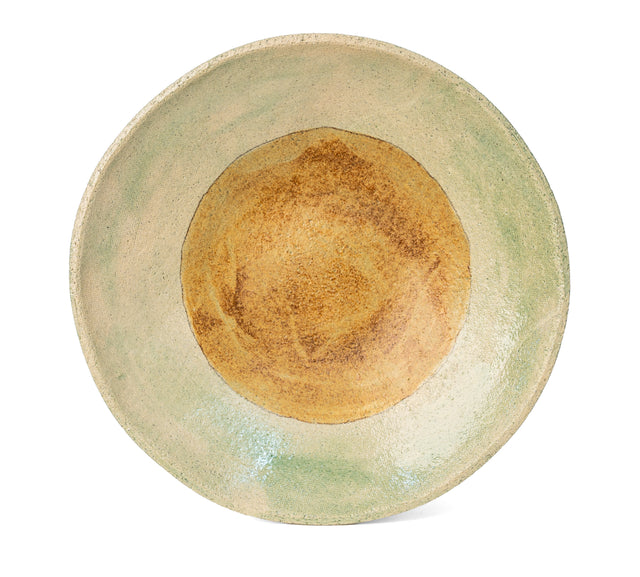One-of-a-kind glazed stoneware Geometria bowl, glaze 30 over 40, J Schatz