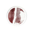 Brown oxide transfer of a forearm pressed against the body on stoneware Gestures plate, J Schatz.