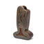 Ribbon vessel 2, angled view of the gunmetal glaze, by Jim Schatz, J Schatz