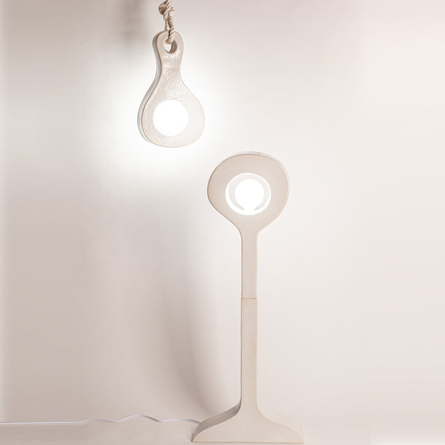 Aura Pendant with Aura Floor Lamp