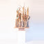 Standing assemblage of driftwood, found glass spheres, rope, and watercolor, J Schatz