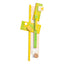 Wall-mounted wood sculpture with acrylic and watercolor wash across the assembled form, J Schatz