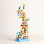 Vertical wood sculpture reading as both vessel and figure, painted surfaces and careful joins, J Schatz
