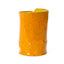 Marigold-glazed speckled stoneware vessel wrapped from a single slab, by Peter Souza Jr., J Schatz