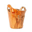 Rustic Container 1 by Jim Schatz — tall hand-built ceramic vessel with looped handles and a glossy orange-rust terracotta glaze, three-quarter view