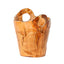 Rustic Container 1 by Jim Schatz — side profile showing both cut-out looped handles and the cracked, crazed terracotta surface