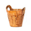 Rustic Container 1 by Jim Schatz — opposite three-quarter view with fissured, matte clay texture and earthen orange glaze