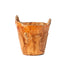 Rustic Container 1 by Jim Schatz — front view of the hand-built vessel with its scalloped rim and weathered terracotta finish