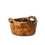 Rustic Container 2 by Jim Schatz — hand-built vessel with two looped handles and a crazed terracotta glaze, earthen orange pooling into rust