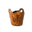 Rustic Container 3 by Jim Schatz — tall hand-built vessel with two looped handles and a crazed terracotta glaze, front view