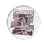 Honcho masthead and a shirtless figure cut into offset strips under glaze on speckled stoneware plate, J Schatz and Peter Souza Jr.