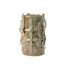 Stoneware vessel with applied clay strips under a mottled green glaze, J Schatz