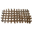Woven speckled stoneware tray with an open grid narrowing from square openings to slots, by Peter Souza Jr., J Schatz
