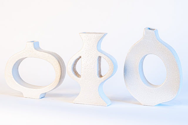 Circular Cut Out Vessels in White