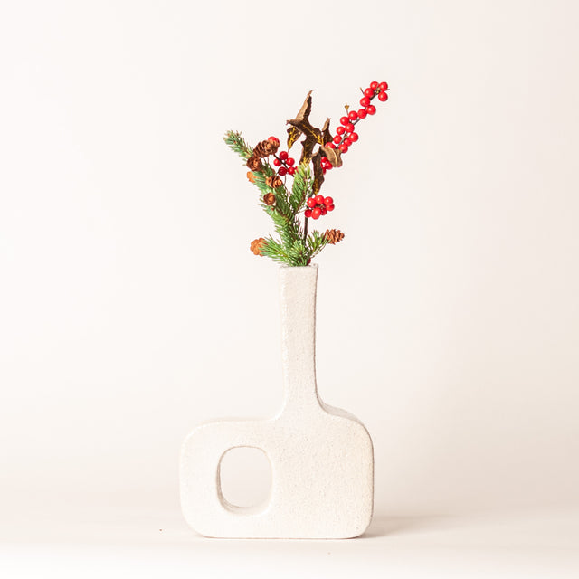 Rectangular Cut Out Vessels in White