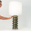 Wide Tooth Lamp in Green Lava