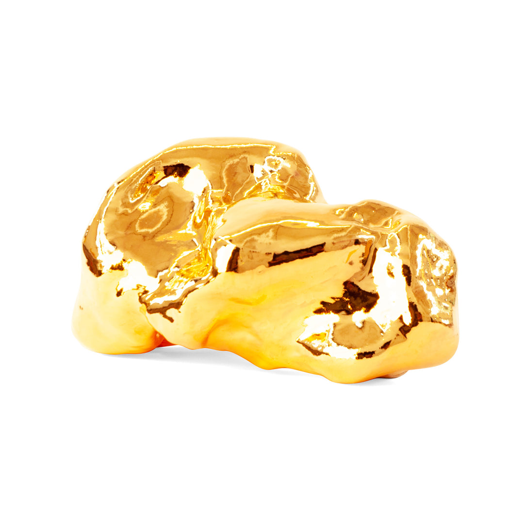 Gold Amorphous Sculpture – Handmade Ceramic Art | J Schatz
