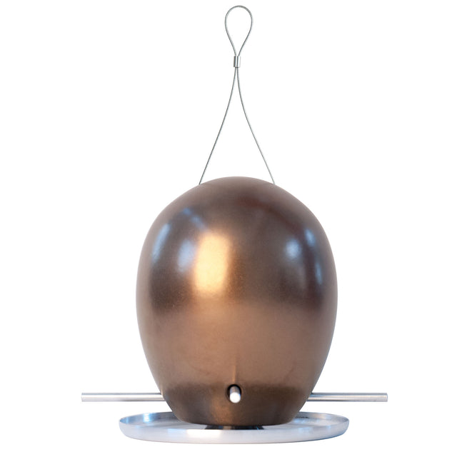 J Schatz Egg Bird Feeder in Bronze