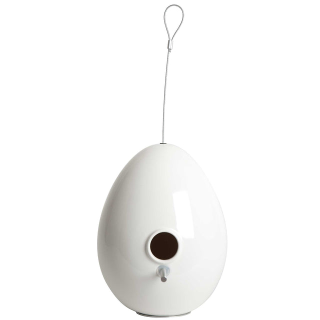 J Schatz Bright White Egg Bird House