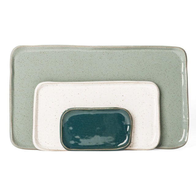 Medium Mod Platter Set in Midnight Blue, White, and Slate Grey
