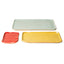 Medium Mod Platter Set in Sumac Red, Goldenrod Yellow, and Light Aqua Detail