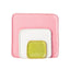 Small Mod Platter Set in Olive, White, and Pink