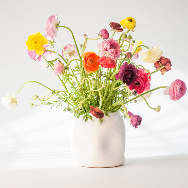 Out Of Shape Vase with Flowers