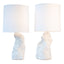 White Amorphous Lamp Pair Detail 1