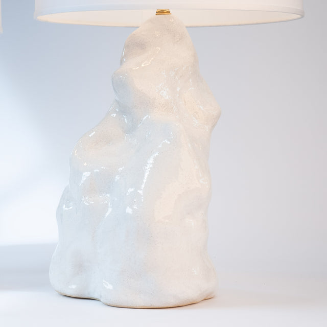 White Amorphous Lamp Pair Detail 1 Lamp 2