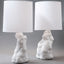 White Amorphous Lamp Pair
